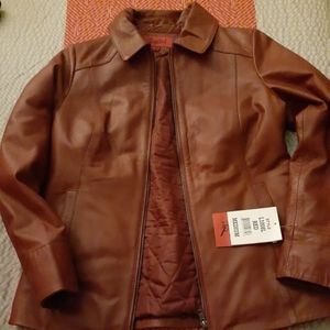 Excelled collection genuine leather jacket